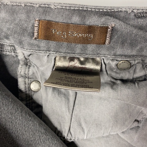 PAIGE Peg Skinny Distressed Grey Wash Denim Jeans - Picture 7 of 7